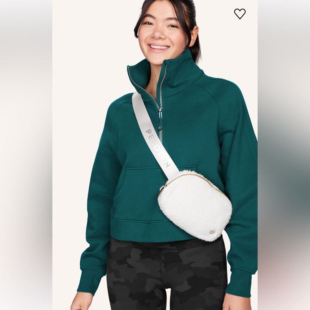 Peloton x Lululemon Everywhere Fleece Belt Bag Fleece In Color White Opal